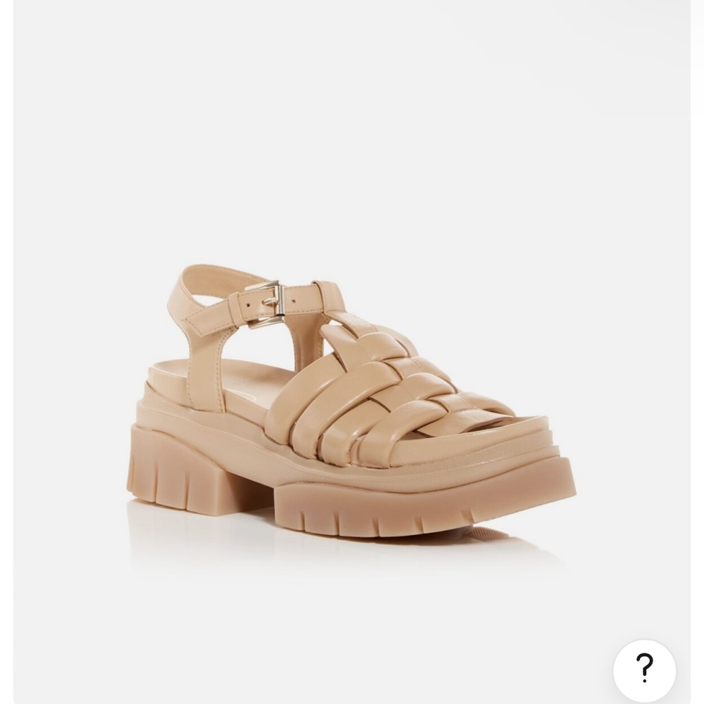 ASH Sirena Block Heel Leather Fisherman Sandals